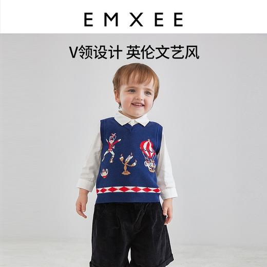 嫚熙宝宝马甲秋冬款男女婴儿针织薄款上衣保暖坎肩外穿潮洋气马夹 商品图2