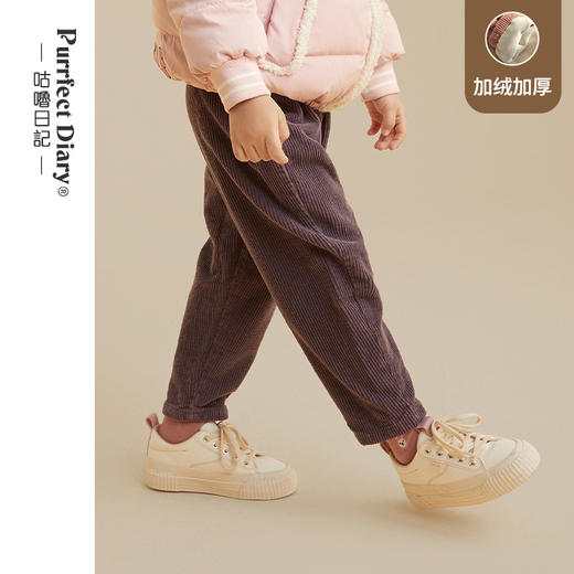 fx-常青藤-咕噜日记加绒款灯芯绒裤DZK004 商品图0
