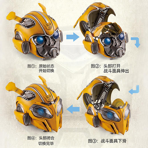 ★ Killerbody 孩之宝 变形金刚大黄蜂1:1可穿戴头盔面具 战损声控版 玩具 商品图2