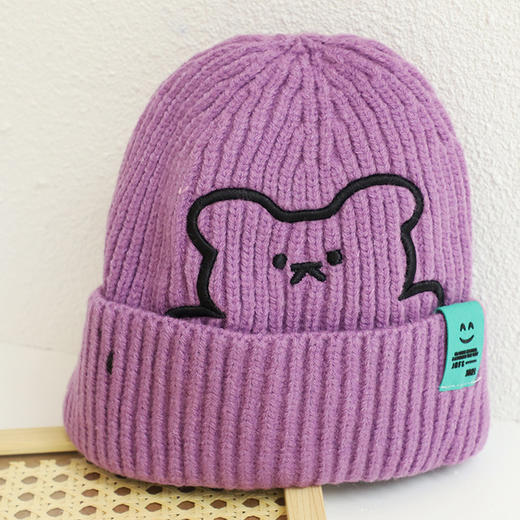 【深层保暖更舒适】帽子女春秋冬天ins潮小熊卡通可爱针织毛线百搭时尚护耳保暖冷帽 商品图8