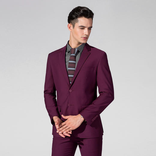 【人气爆款】西装男外套秋装时尚修身商务休闲通勤小西装单西服男 商品图4
