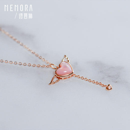 玫瑰18K金心形贝壳项链小礼物（链坠组）KN229801 商品图6