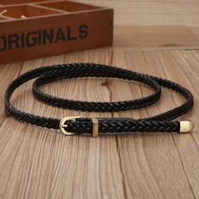 女士细腰带编织装饰时尚百搭ins风配连衣裙子毛衣短裤收腰小皮带