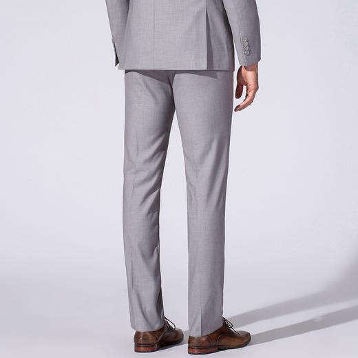 罗蒙西裤男秋装修身款纯色简约商务通勤上班职业男长裤子 商品图13