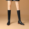 粗跟高筒靴尖头高跟女靴侧拉链不过膝长靴秋冬款时尚单靴黑色靴子 JZX122-241 商品缩略图2