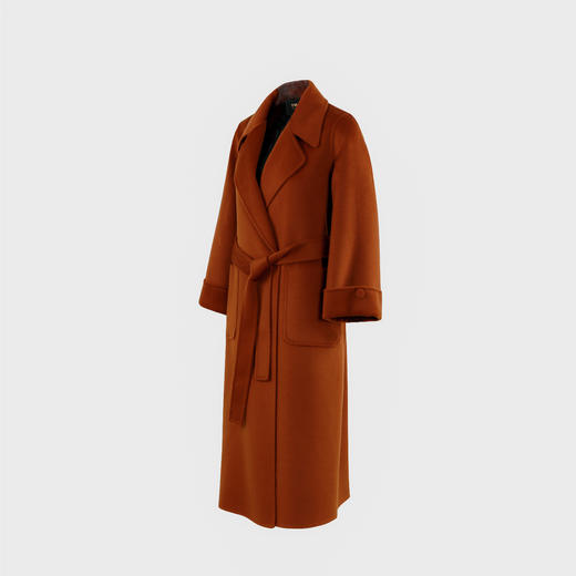 袖口翻折双面手工大衣（附腰带） 商品图2