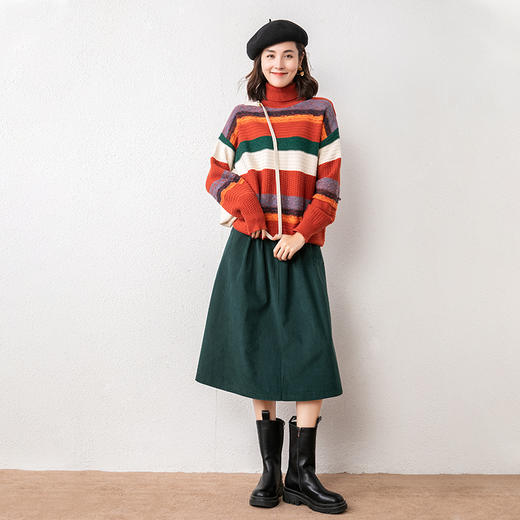 灯芯绒复古半身裙 商品图6