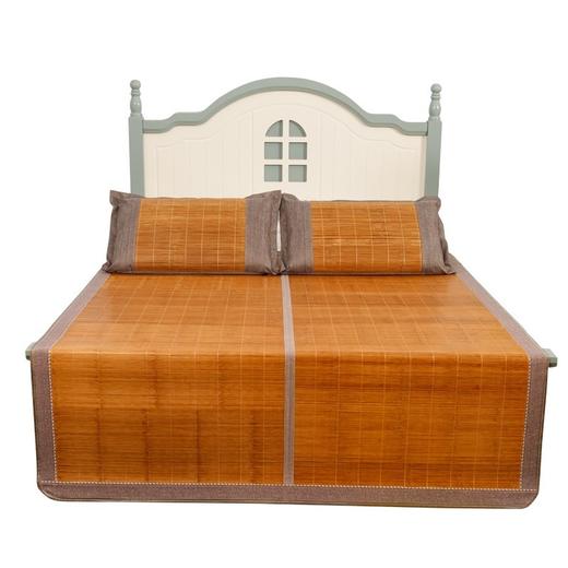 2021新款凉席竹席双面席子1.8米床可折叠夏季双人学生宿舍 商品图1