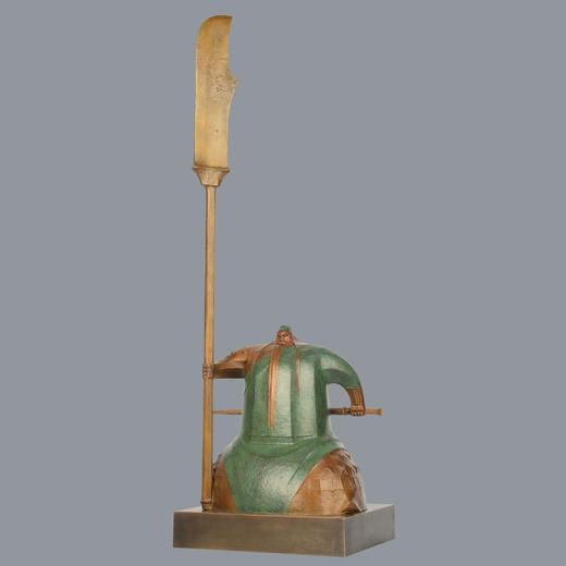 宇达青铜全铜摆件《关公（坐像）》 关公礼品 摆件 作者：王敬东 商品图0