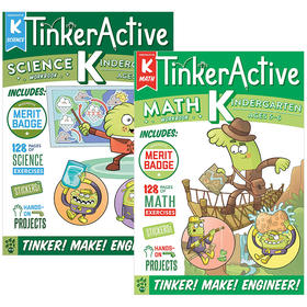 幼儿园数学科学练习册2册 英文原版 TinkerActive Workbooks 英文版原版书籍 进口英语辅导书 正版