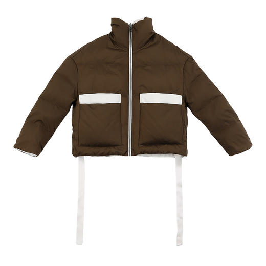 METTE2021年冬季女士90白鹅绒短款羽绒服宽松直筒双面穿加厚外套 商品图8