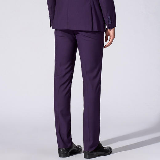 罗蒙西裤男秋装修身款纯色简约商务通勤上班职业男长裤子 商品图7