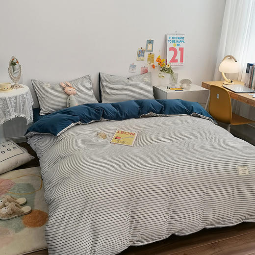 【欧贝尔专场】日系简约风磨毛四件套 商品图2