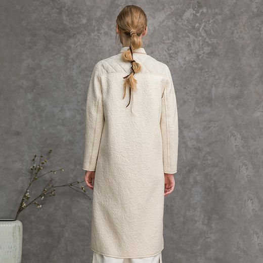 Famecoco范可儿长款羽绒服保暖拼接外套F218AH006 商品图3