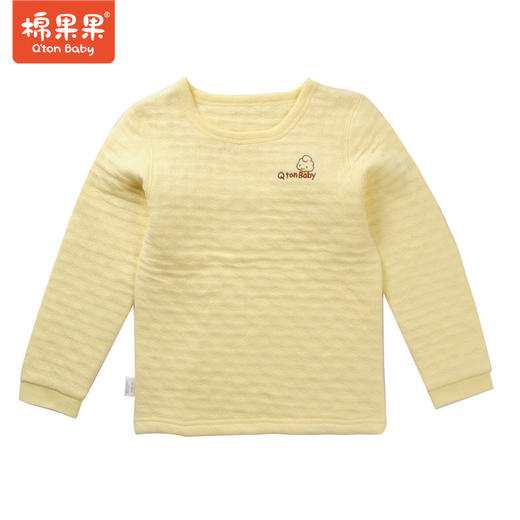 棉果果秋冬款男童女童内衣空气层套头T恤M401140617632 商品图0