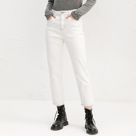 Famecoco范可儿直筒牛仔裤裤子高街ins潮裤子F218GA020 商品图3