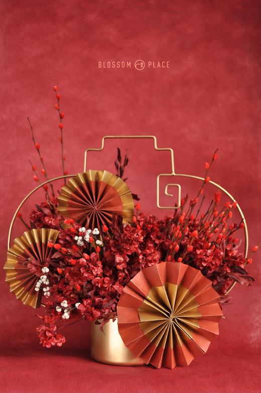 19W018中国风金属插花篮 商品图2