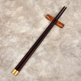 圆金福木筷（血檀）