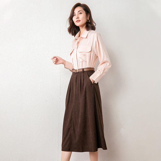 灯芯绒复古半身裙 商品图5