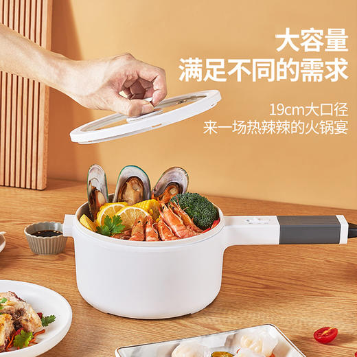 多蒙宿舍学生多功能小电锅家用小型单人火锅煮面电煮锅迷你小锅 商品图0