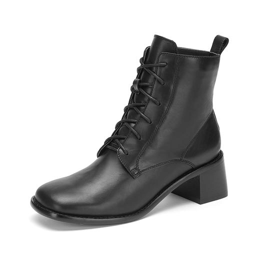 westory秋季新款女英伦风真皮高帮马丁靴时尚短靴女W20DS80001 商品图4