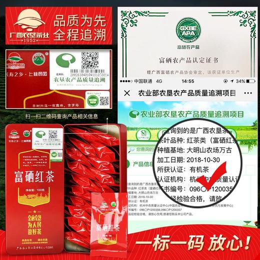 【中国农垦】广西大明山 特级有机富硒红茶 100g/罐20泡 商品图3