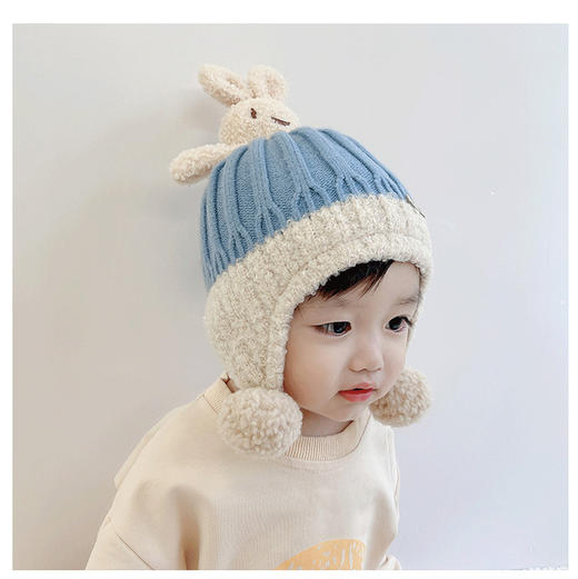 【给宝宝最温暖的呵护】儿童针织帽秋冬毛线时尚韩版帽男宝宝保暖护耳潮网红帽子 商品图1