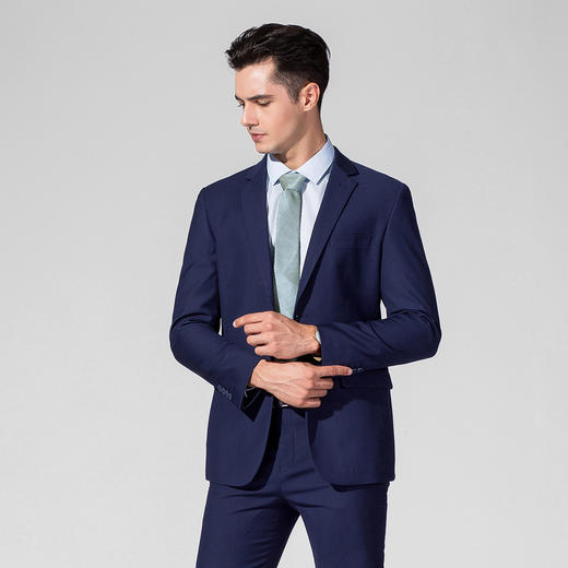 【人气爆款】西装男外套秋装时尚修身商务休闲通勤小西装单西服男 商品图1