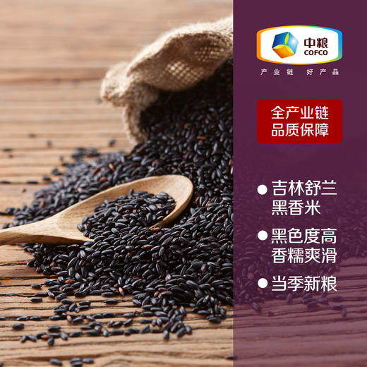 中粮初萃 舒兰黑米1kg五谷杂粮 商品图2