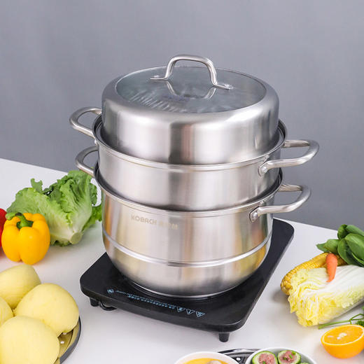 康巴赫304不锈钢三层蒸锅32cm 商品图3