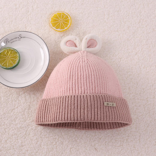 【舒享无感佩戴】新款宝宝秋冬季可爱超萌婴儿帽毛线帽保暖套头帽爱心针织帽子 商品图13
