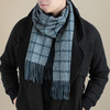 【MA.AL.BI.】意大利原产双层羊绒围巾男士围巾灰色格子 商品缩略图1