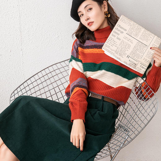 灯芯绒复古半身裙 商品图7