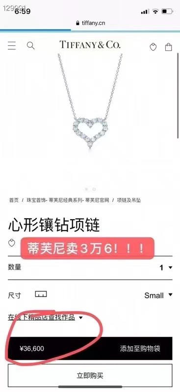 JC黑五巨献⚠️Tiffany同款镂空爱心♡真钻石项链🩸0.1克拉碎钻！ 商品图5