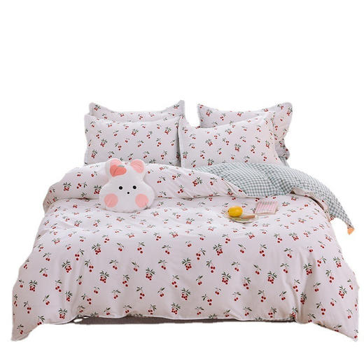 【日用百货】全棉床上用品四件套纯棉小清新床单被套40支家纺 商品图4