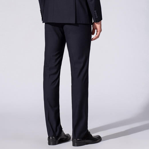 罗蒙西裤男秋装修身款纯色简约商务通勤上班职业男长裤子 商品图9