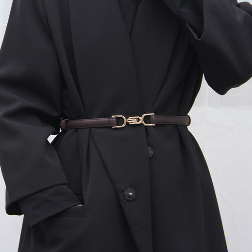 腰带女细装饰连衣裙简约时尚百搭配毛衣大衣韩版收腰小皮带黑色潮 商品图2