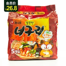 농심너구리라면农心浣熊拉面辣味5包