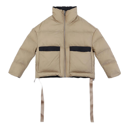 METTE2021年冬季女士90白鹅绒短款羽绒服宽松直筒双面穿加厚外套 商品图9