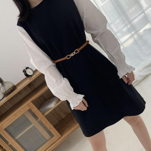 哑光百搭单品金属扣毛衣腰带女连衣裙大衣装饰皮带西服细时尚收腰 商品图2