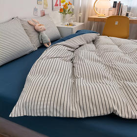 【欧贝尔专场】日系简约风磨毛四件套