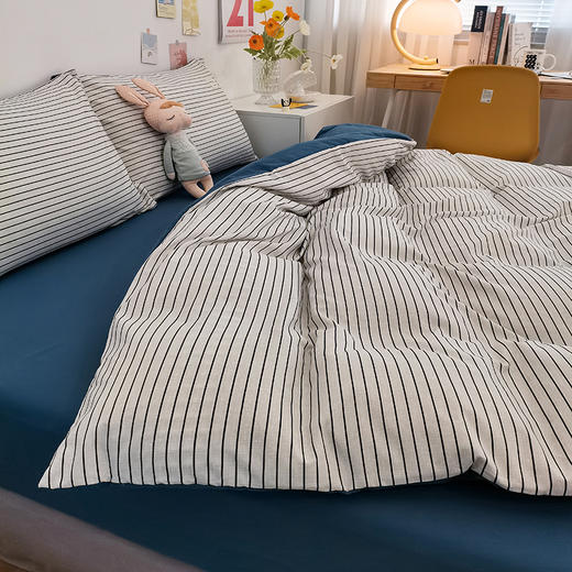 【欧贝尔专场】日系简约风磨毛四件套 商品图0