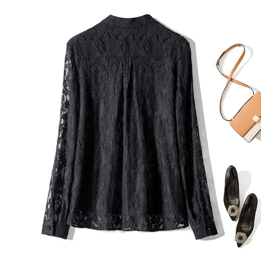 丁摩 春秋法式复古荷叶边套头衫时尚洋气打底小衬衫Q121184 商品图6