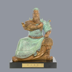 宇达青铜全铜摆件《忠义参天》关公礼品摆件 高31cm