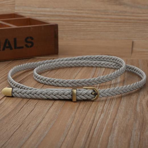 女士细腰带编织装饰时尚百搭ins风配连衣裙子毛衣短裤收腰小皮带 商品图6