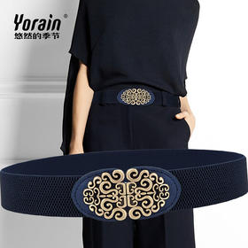 腰封松紧4cm窄腰带弹力皮带女士连衣裙装饰腰封时尚裤子腰带细