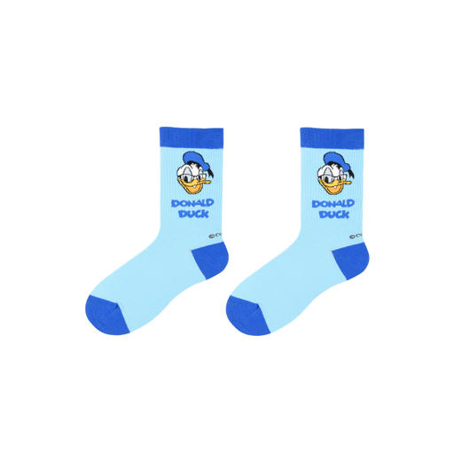 阪织屋短袜女迪士尼系列棉质时尚头跟撞色提花短筒袜 712173064 商品图8