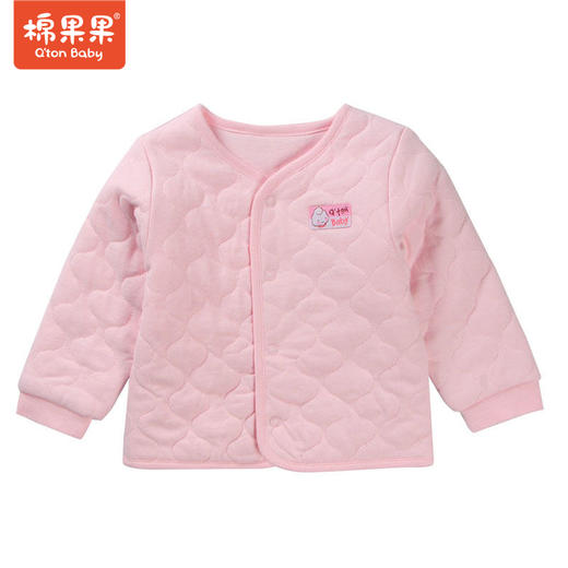 棉果果秋冬款男童女童内衣绗棉对开上衣M401141717639 商品图0