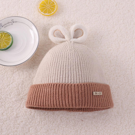 【舒享无感佩戴】新款宝宝秋冬季可爱超萌婴儿帽毛线帽保暖套头帽爱心针织帽子 商品图12