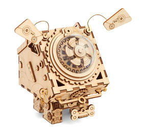 若态机器狗八音盒/AM480木质拼装音乐盒创意diy手工制作玩具六一节儿童生日礼物品